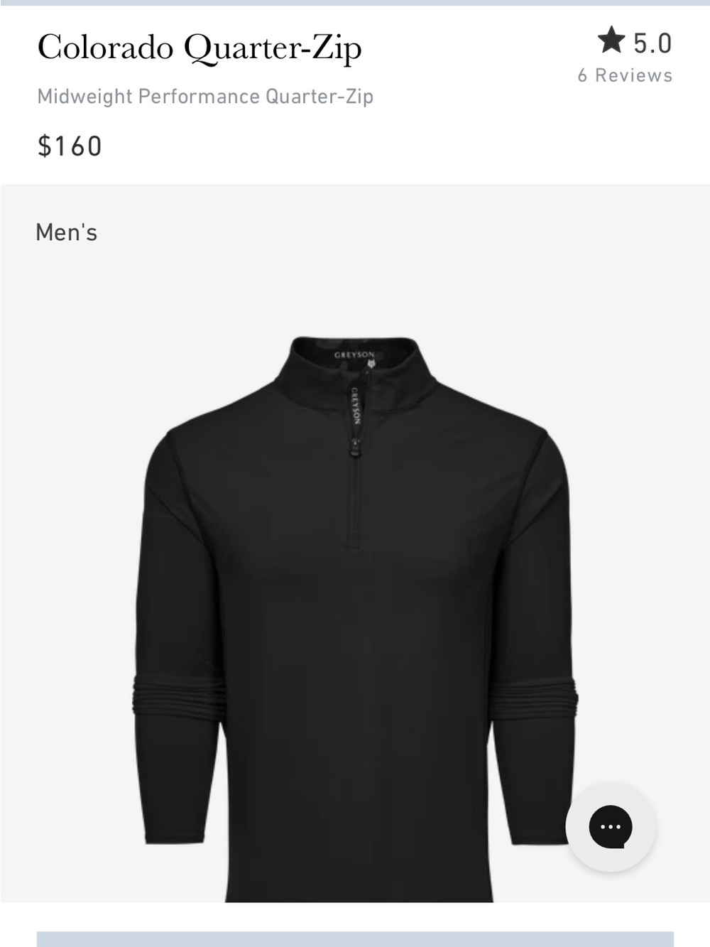 Greyson Men's Black Quarter-Zip Performance Top